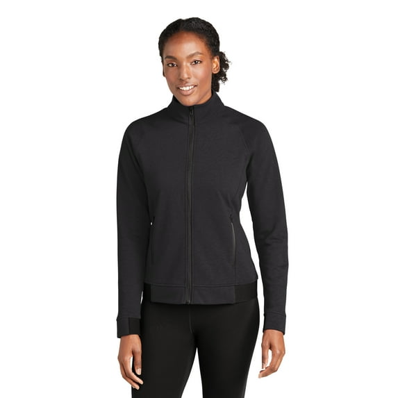 Sport-Tek LST570 Ladies Strive PosiCharge Full-Zip, Black , M