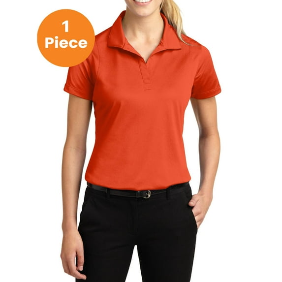Sport-Tek LST650 Ladies Micropique Sport-Wick Polo Shirt, Deep Orange, XXL, Big Girls Shirts & Blouses