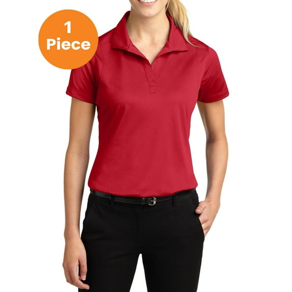 Sport-Tek LST650 Ladies Micropique Sport-Wick Polo Shirt, True Red, XS, Womens Polo Shirts
