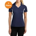 thumbnail image 1 of Sport-Tek LST655 Ladies Side Blocked Micropique Sport-Wick Polo Shirt , True Navy/White, XXL, Womens Polo Shirts, 1 of 1