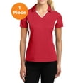 thumbnail image 1 of Sport-Tek LST655 Ladies Side Blocked Micropique Sport-Wick Polo Shirt , True Red/White, XXL, Womens Polo Shirts, 1 of 1