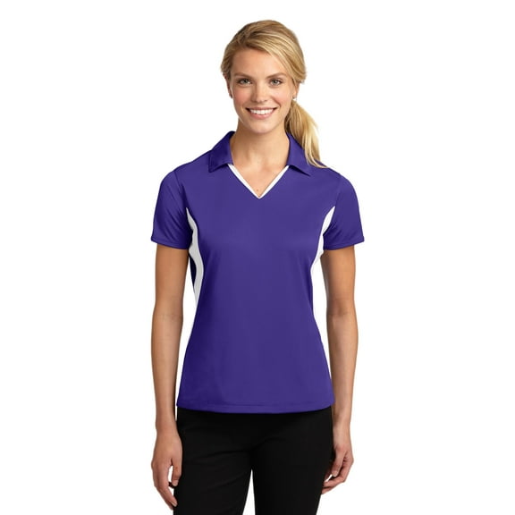 Sport-Tek LST655 Ladies Side Micropique Sport-Wick Polo Shirt , Womens Polo Shirts
