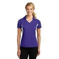 thumbnail image 1 of Sport-Tek LST655 Womens Side Blocked Micropique Sport-Wick Polo Collared Shirt, 1 of 2