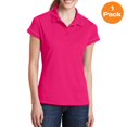 thumbnail image 1 of Sport-Tek LST659 Ladies Contrast Stitch Micropique Sport-Wick Polo Shirt, Pink Raspberry, XL, Womens Polo Shirts, 1 of 1