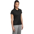 thumbnail image 1 of Sport-Tek LST659 Ladies Contrast Stitch Polo Shirt - Black - Medium, 1 of 2
