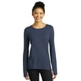 thumbnail image 1 of Sport-Tek LST710 Ladies Exchange 1.5 Long Sleeve Crew Tee, Hyacinth Heather, 3XL, Womens Clothing, Womens Activewear, 1 of 3