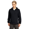thumbnail image 1 of Sport-Tek LST76 Ladies Colorblock Hooded Jacket , Black/White, L, 1 of 1