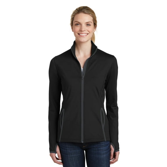 Sport-Tek Lst853 Ladies Sport-Wick Stretch Contrast Full-Zip Jacket