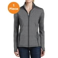thumbnail image 1 of Sport-Tek LST853 Ladies Sport-Wick Stretch Contrast Full-Zip Jacket, Charcoal Grey Heather/ Charcoal Grey, 3XL, Womens Activewear, 1 of 1
