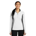 thumbnail image 1 of Sport-Tek LST854 Ladies Sport-Wick Stretch Contrast 1/2-Zip Pullover, Womens Workout Tops, 1 of 1