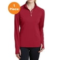 thumbnail image 1 of Sport-Tek LST860 Ladies Sport-Wick Textured 1/4-Zip Pullover, Deep Red, S, Womens Sweaters, 1 of 1