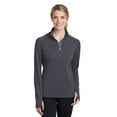 thumbnail image 1 of Sport-Tek LST860 Ladies Sport-Wick Textured 1/4-Zip Pullover, Iron Grey, 3XL, 1 of 3