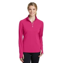 Sport-Tek LST860 Ladies Sport-Wick Textured 1/4-Zip Pullover, Womens Sweaters
