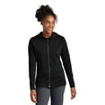 thumbnail image 1 of Sport-Tek LST870 Ladies Circuit Hooded Full-Zip, Deep Black, XL, 1 of 3