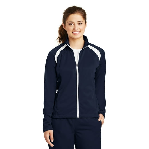Sport-Tek LST90 Ladies Tricot Track Jacket, Womens Activewear