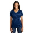 thumbnail image 1 of Sport-Tek Ladies CamoHex V Neck Tee-M (True Royal), 1 of 6