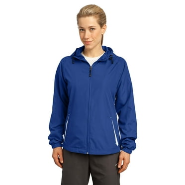 Sport-Tek Ladies Colorblock Hooded Raglan Jacket. LST76