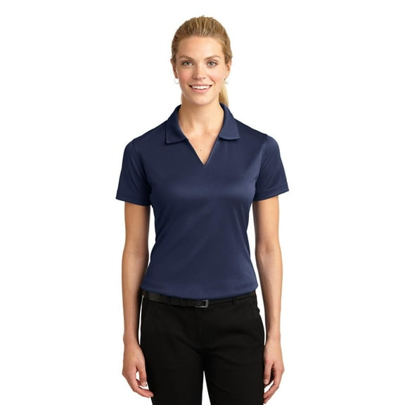 Sport-Tek Ladies Dri-Mesh V-Neck Polo. L469