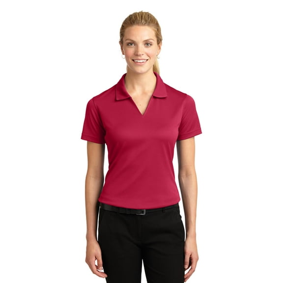 Sport-Tek L469 Ladies Dri-Mesh V-Neck Polo Shirt, Womens Polo Shirts
