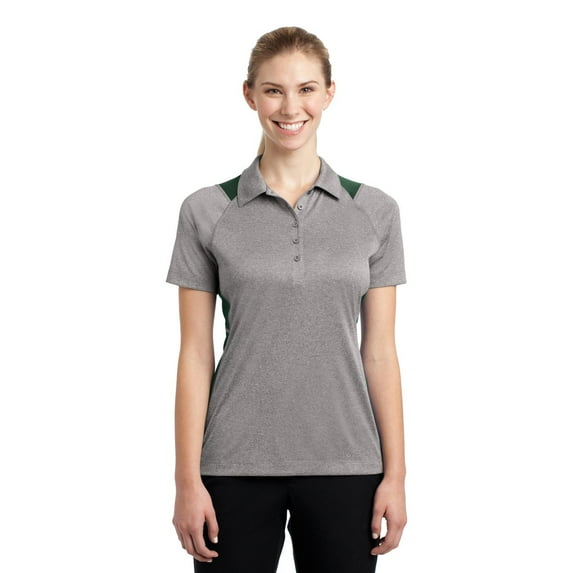 Sport-Tek Ladies Heather Colorblock Contender Polo. LST665