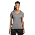 thumbnail image 1 of Sport-Tek Ladies Heather Colorblock Contender V Neck Tee-XS (Vintage Heather/ Black), 1 of 6