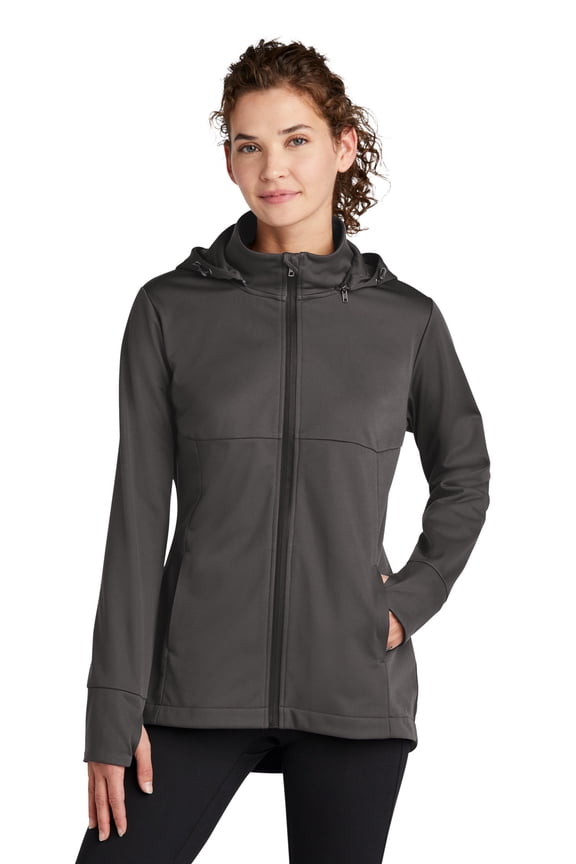 Ladies Hooded Soft Shell Jacket LST980