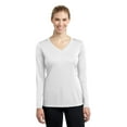 thumbnail image 1 of Sport-Tek Ladies Long Sleeve PosiCharge Competitor V-Neck Tee, Style LST353LS, 1 of 6