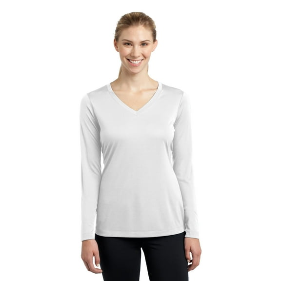 Sport-Tek Ladies Long Sleeve PosiCharge Competitor V-Neck Tee, Style LST353LS