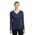 thumbnail image 1 of Sport-Tek Ladies Long Sleeve PosiCharge Competitor V Neck Tee-XS (True Navy), 1 of 6