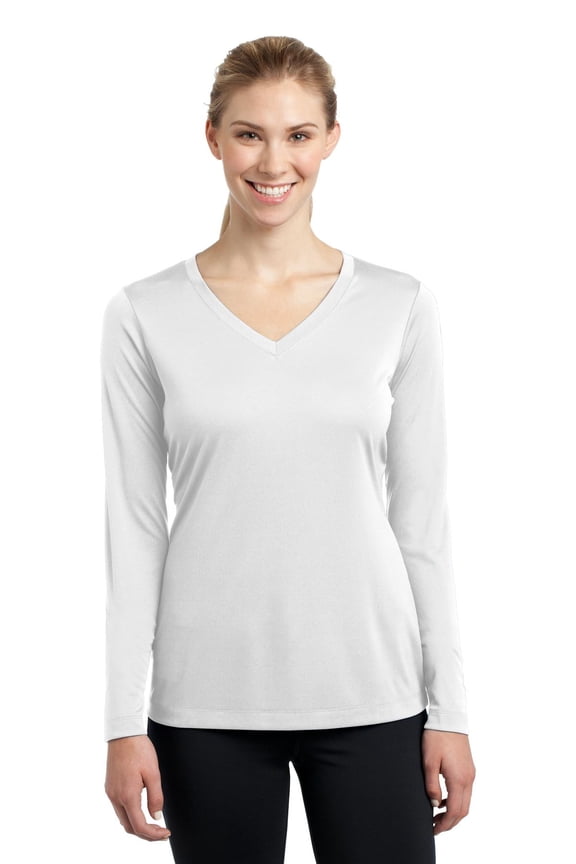 Ladies Long Sleeve PosiCharge Competitor V-Neck Tee
