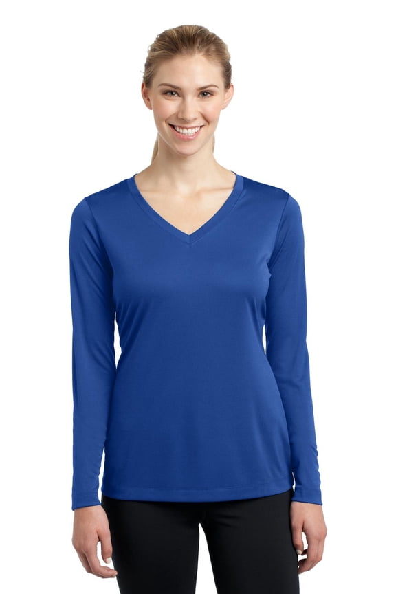 LST353LS Ladies Long Sleeve V-Neck PosiCharge Competitor Tee