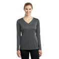 thumbnail image 1 of Sport-Tek Ladies Long Sleeve PosiCharge Competitor V-Neck Tee, 1 of 2