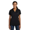 thumbnail image 1 of Sport-Tek Ladies Micropique Sport Wick Piped Polo-XS (Black/ Iron Grey), 1 of 6