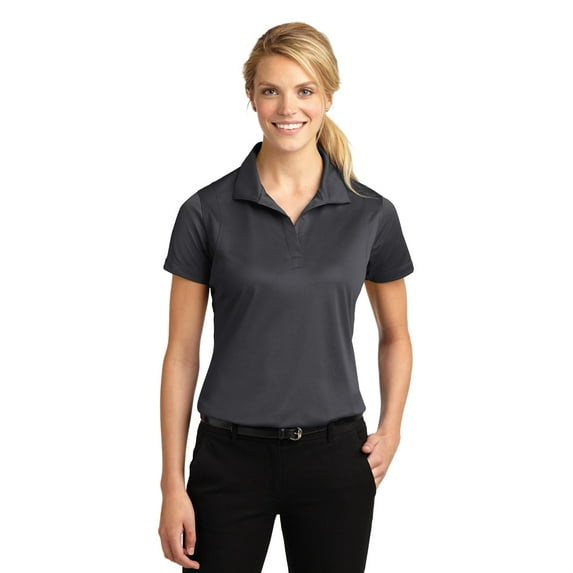 Sport-Tek Ladies Micropique Sport Wick Polo-L (Iron Grey)