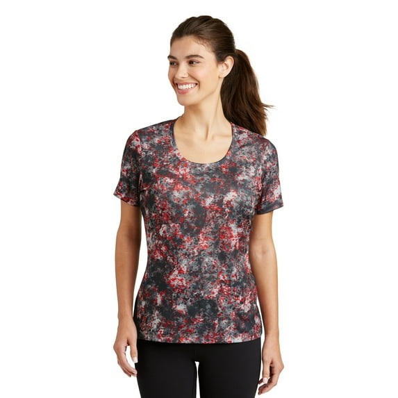 Sport-Tek Ladies Mineral Freeze Scoop Neck Tee