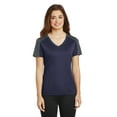 thumbnail image 1 of Sport-Tek Ladies PosiCharge Competitor Sleeve Blocked Neck Tee-4XL (True Navy/ Iron Grey), 1 of 6