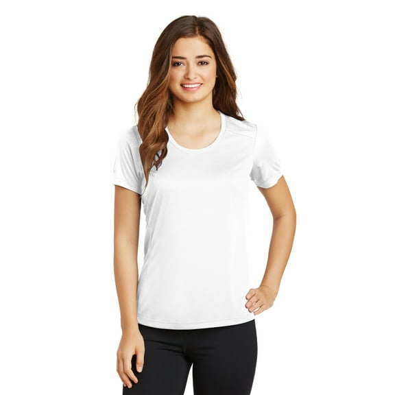 Sport-Tek Ladies PosiCharge Elevate Scoop Neck Tee-4XL (White)