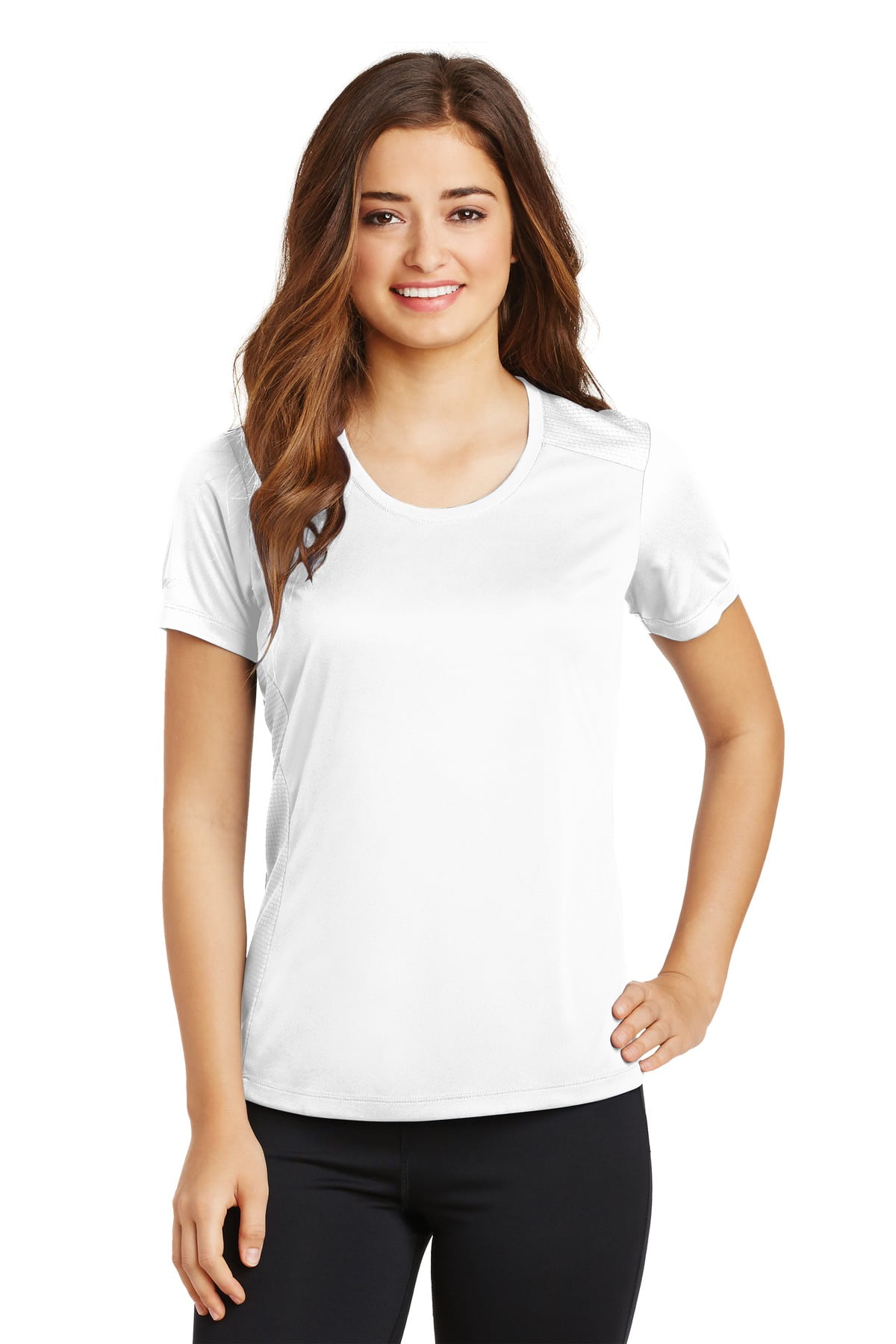 Sport Tek Adult Female Women Plain Short Sleeves T-Shirt Black Medium