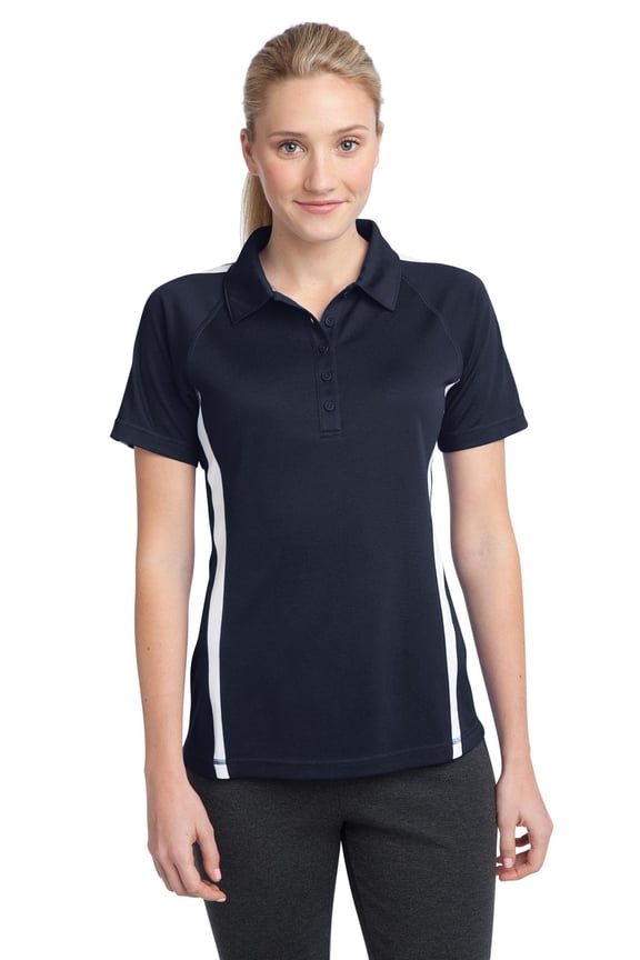 ® Ladies PosiCharge ® Micro-Mesh Colorblock Polo. LST685