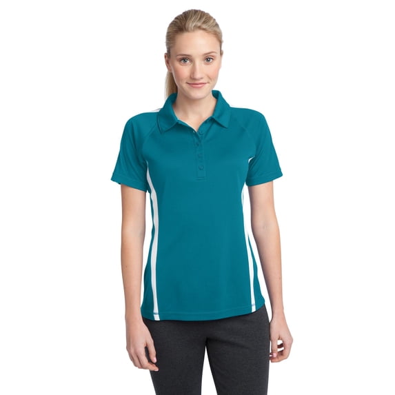Sport-Tek Ladies PosiCharge Micro-Mesh Colorblock Polo