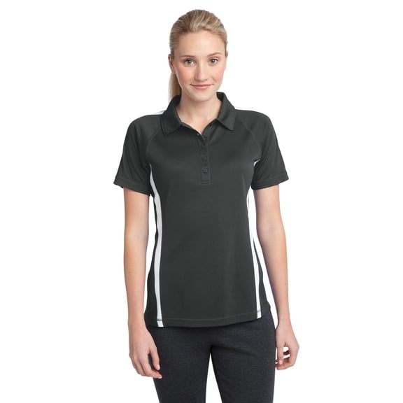 Sport-Tek Ladies PosiCharge Micro-Mesh Colorblock Polo