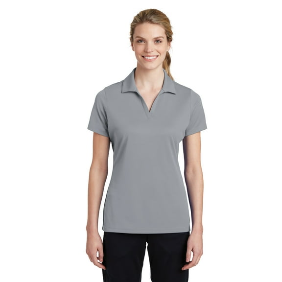 Sport-Tek Ladies PosiCharge RacerMesh Polo-S (Silver)