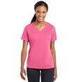 thumbnail image 1 of Sport-Tek Ladies PosiCharge RacerMesh V Neck Tee-2XL (Bright Pink), 1 of 6