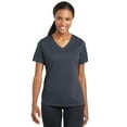 thumbnail image 1 of Sport-Tek Ladies PosiCharge RacerMesh V Neck Tee-S (Graphite Grey), 1 of 6