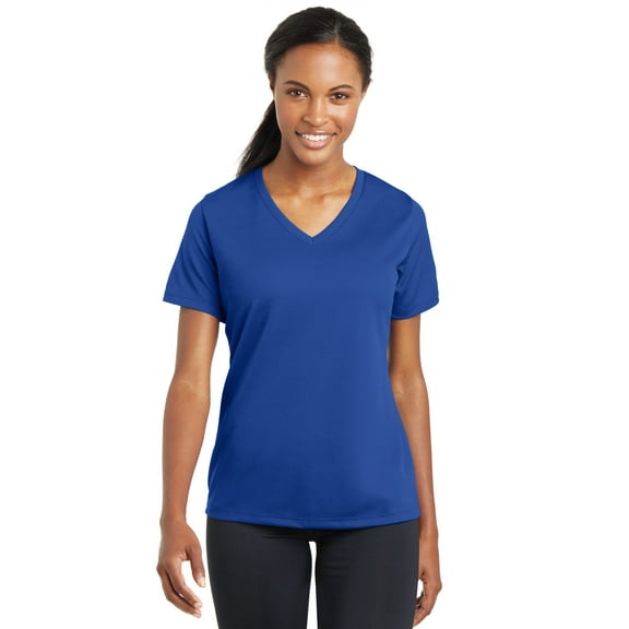 Sport-Tek Lst340 Ladies Posicharge Racermesh V-Neck Tee
