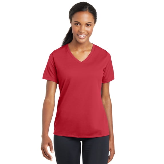 Sport-Tek Ladies PosiCharge RacerMesh V-Neck Tee