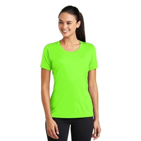 Sport-Tek Ladies PosiCharge Tough Tee-S (Neon Green)
