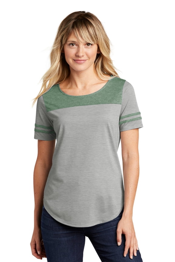 Ladies PosiCharge Tri-Blend Wicking Fan Tee. LST403