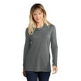 thumbnail image 1 of Sport-Tek Ladies PosiCharge Tri-Blend Wicking Long Sleeve Hoodie LST406, 1 of 4