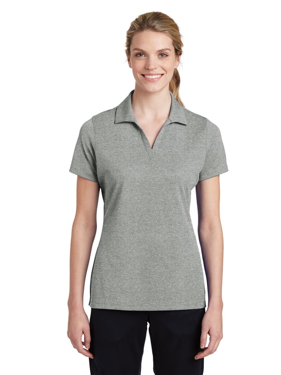 Ladies Posicharge Racermesh Polo Lst640 - Grey Heather - XL